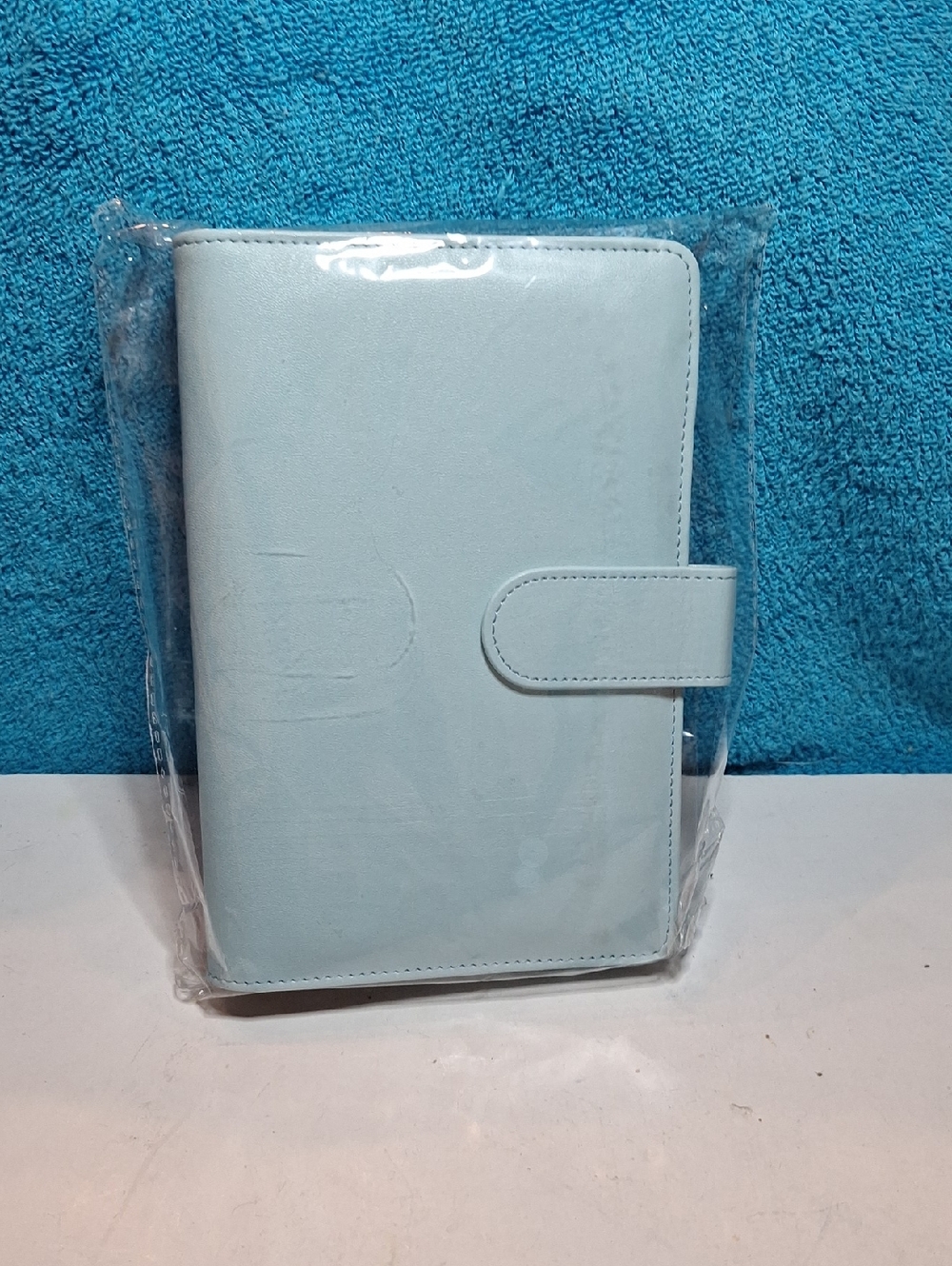 Sky Blue A6 Binder Budget Financial Planner Journal with 6 Pockets Inserts NEW